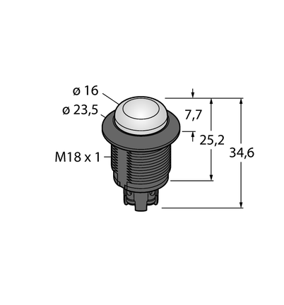 Oświetlenie sygnalizacyjne LED S18LGRYPT - Turck