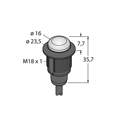 Oświetlenie sygnalizacyjne LED S18LGRXP - Turck