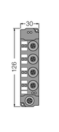Rozdzielacz CANopen/DeviceNet, 4 porty, IP67, JBBS-57-E411 - Turck