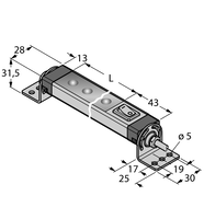 Oświetlenie liniowe LED WLS28-2CW145XPB - Turck