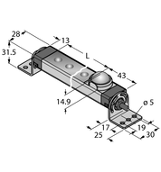 Oświetlenie liniowe LED WLS28-2XW285XM - Turck