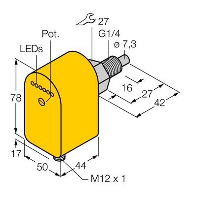 Kontrola przepływu FCS-G1/4A4P-AP8X-H1141 - Turck