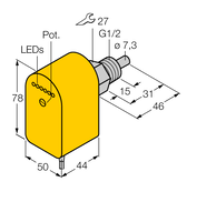 Kontrola przepływu FCS-G1/2A4P-VRX/24VDC - Turck