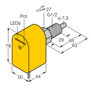 Kontrola przepływu FCS-GL1/2A4P-VRX/24VDC 5M - Turck