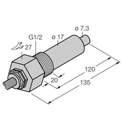 Kontrola przepływu FCS-G1/2A4-NA/L120 - Turck