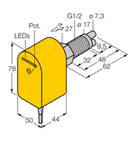 Kontrola przepływu FCS-GL1/2A2P-VRX/24VDC/A - Turck
