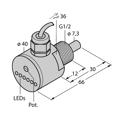 Kontrola przepływu FCS-G1/2DY-AP8X - Turck