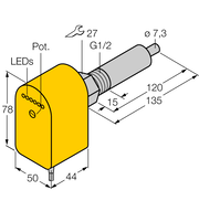 Kontrola przepływu FCS-G1/2A4P-AP8X/L120 - Turck