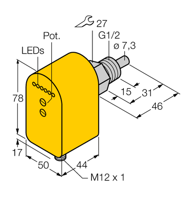 Kontrola przepływu FCS-G1/2A4P-2AP8X-H1140 - Turck