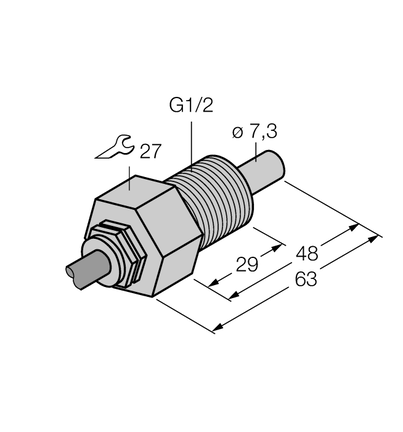 Kontrola przepływu FCS-GL1/2A4-NAEX/D100 - Turck