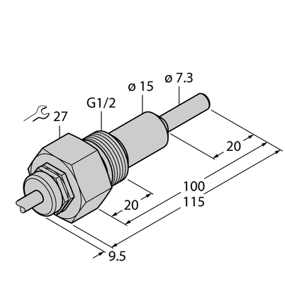 Kontrola przepływu FCS-G1/2A4-NAEX/AL100 - Turck