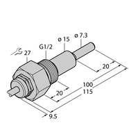 Kontrola przepływu FCS-G1/2A4-NAEX/AL100 - Turck