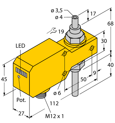 Kontrola przepływu FCI-TCD04A4P-ARX-H1140 - Turck