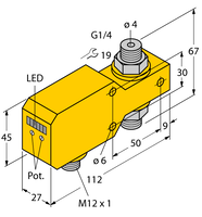 Kontrola przepływu FCI-D04A4P-LIX-H1141 - Turck