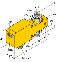 Kontrola przepływu FCI-D04A4P-ARX-H1140 - Turck