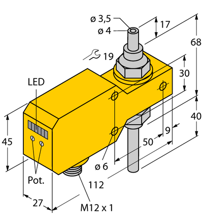 Kontrola przepływu FCI-TCD04A4P-LIX-H1141 - Turck