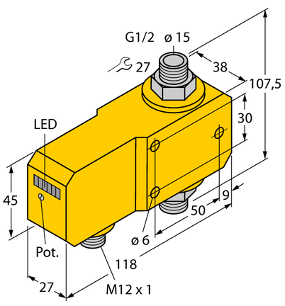 Kontrola przepływu FCI-D15A4P-AP8X-H1141 - Turck