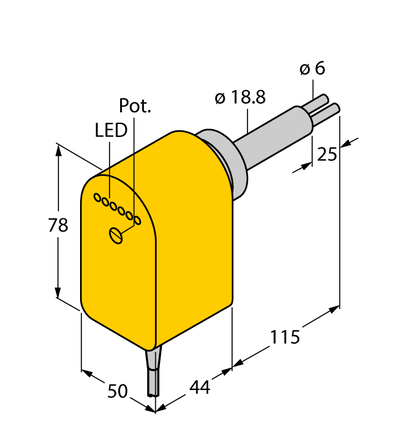 Kontrola przepływu FCS-HA2P-LIX/AL115 - Turck