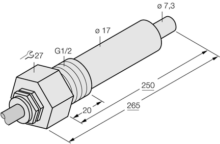 Kontrola przepływu FCS-G1/2A4-NAEX/L250 - Turck