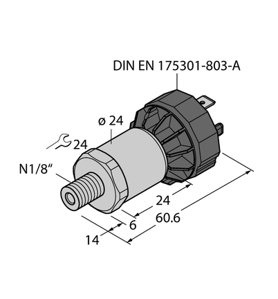 Przetwornik ciśnienia PT500PSIG-1014-I2-DA91 - Turck