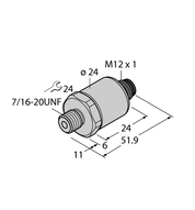 Przetwornik ciśnienia PT30PSIG-1005-I2-H1143 - Turck