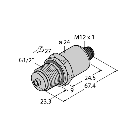 Przetwornik ciśnienia PT1.6R-1008-I2-H1141 - Turck