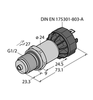 Przetwornik ciśnienia PT40R-1008-I2-DA91 - Turck