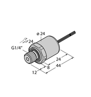 Przetwornik ciśnienia PT16R-1004-I2-WM0.5 - Turck