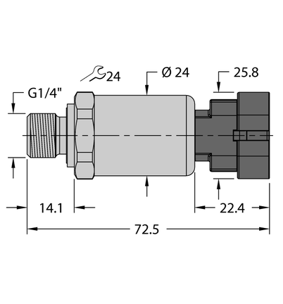 Przetwornik ciśnienia PT400R-2104-I2-AMPS1.5 - Turck