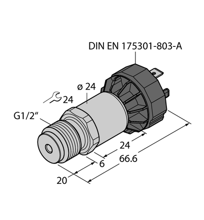 Przetwornik ciśnienia PT400R-2043-IX-DA91 - Turck