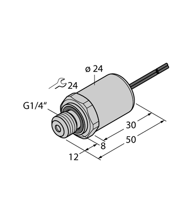 Przetwornik ciśnienia PT400R-2004-I2-WM0.5 - Turck