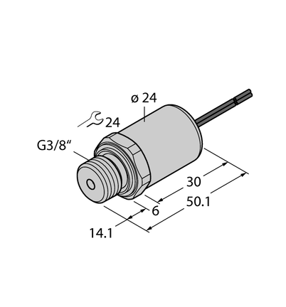 Przetwornik ciśnienia PT600R-2049-I2-WM0.5/X - Turck