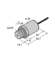 Przetwornik ciśnienia PT600R-2049-I2-WM0.5/X - Turck