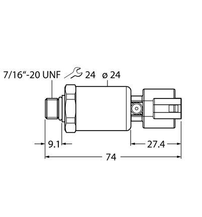 Przetwornik ciśnienia PT100R-2105-I2-DT043P - Turck