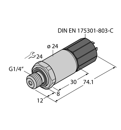 Przetwornik ciśnienia PT16R-2004-I2-DC91 - Turck