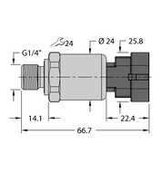 Przetwornik ciśnienia PT010R-1104-I2-AMPS1.5 - Turck