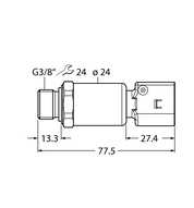 Przetwornik ciśnienia PT600R-2149-I2-KO28A2 - Turck