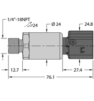 Przetwornik ciśnienia PT600R-2103-I2-KO28A2 - Turck