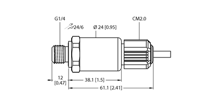 Przetwornik ciśnienia PT6R-2004-I2-CM2.0/O - Turck
