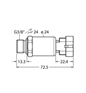 Przetwornik ciśnienia PT600R-2149-I2-AMPS1.5 - Turck