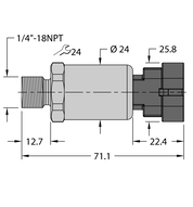 Przetwornik ciśnienia PT600R-2103-I2-AMPS1.5 - Turck