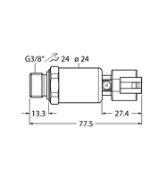Przetwornik ciśnienia PT600R-2149-I2-DT043P - Turck