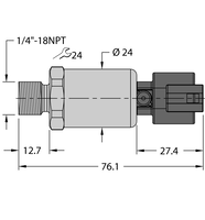 Przetwornik ciśnienia PT5000PSIG-2103-I2-DT043P - Turck
