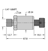 Przetwornik ciśnienia PT600R-2103-I2-MP11 - Turck
