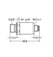 Przetwornik ciśnienia PT600R-2149-I2-H1143 - Turck
