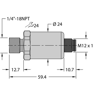 Przetwornik ciśnienia PT600R-2103-I2-H1143 - Turck