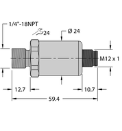 Przetwornik ciśnienia PT600R-2103-I2-H1143 - Turck