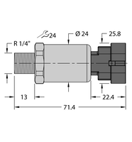 Przetwornik ciśnienia PT600R-2110-I2-AMPS1.5 - Turck