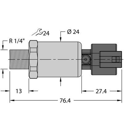 Przetwornik ciśnienia PT600R-2110-I2-DT043P - Turck