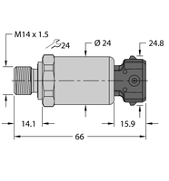 Przetwornik ciśnienia PT600R-2119-I2-AMP3J1 - Turck
